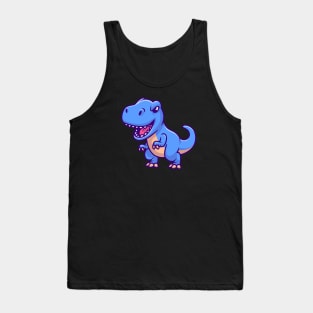 Cute Blue Tyrannosaurus Rex Tank Top